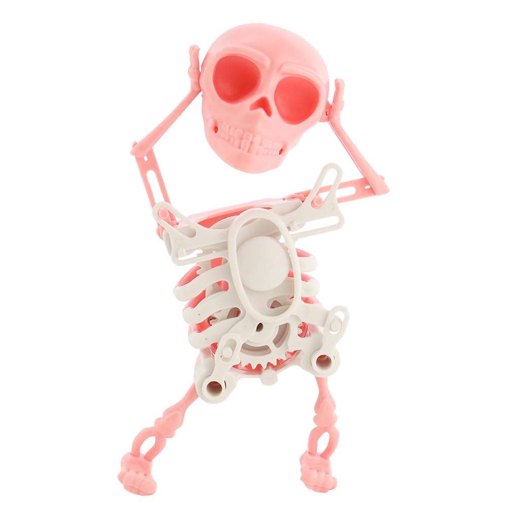 Dancing Skeleton Toy, 3D Swinging Wind Up Skeleton Desktop Spring Clockwork Toy for Desk Decoration and Stress Relief
