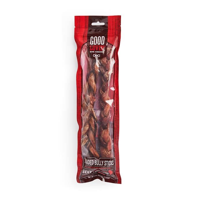 Good Lovin' by Petco Braided Bully Stick Dog Chew 2.1 oz. Count of 2
