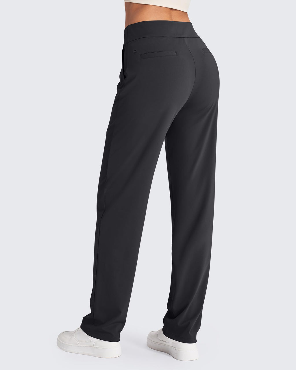 G4free Work Pants Women Stretch Straight-Leg Business Black Xxl Short