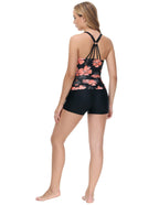 Women's Maacie Maternity Athletic Tankini Swimsuits With - Black