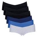 Intimate Portal Maternity Pregnancy Postpartum Under The Bump Women's Cotton 6-pk Midnight Shore Xl Panties