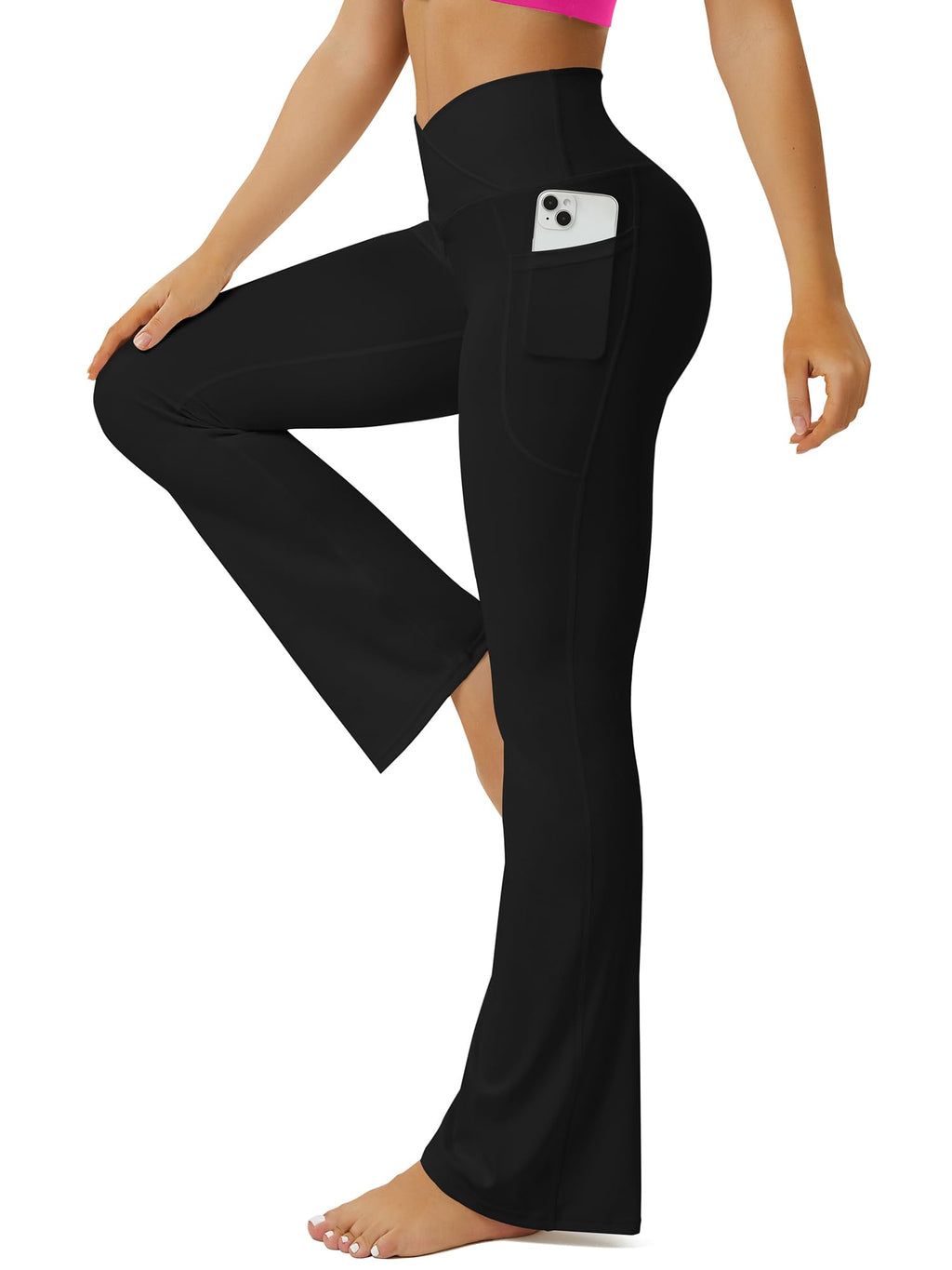 Fohofo Yoga Pants Women Flare Leggings For With Pockets - Size XX-Large