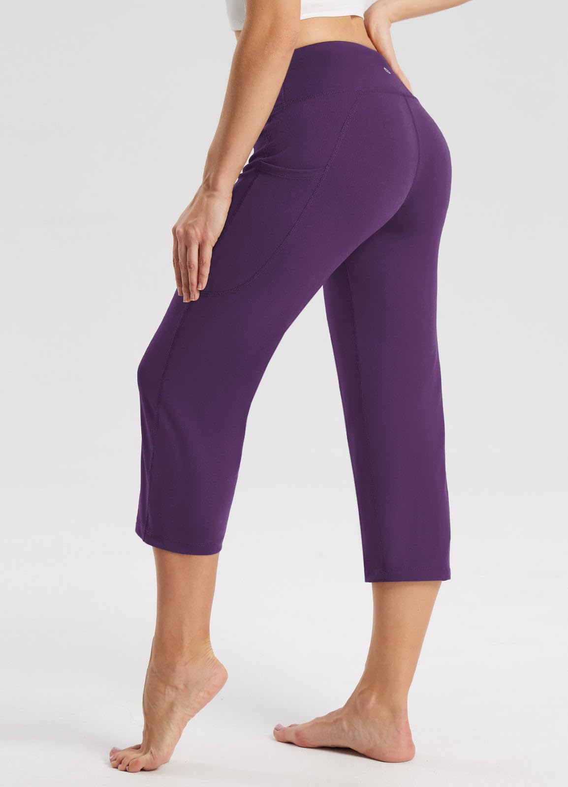 Baleaf Capri Pants For Women With Pockets Capris Wide-Leg - Size X-Large