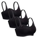 Ilovesia for Breastfeeding, Seamless Supportive Padded for Pregnancy, Comfy Women's Sleep Bralette for Mom Postpartum Full Coverage 2 Black 1 Nude