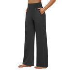 Fireswan Yoga Pants Women High-Waist Wide-Leg With Pockets - Style 10