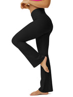 Fohofo Yoga Pants Women Flare Leggings For With Pockets - Black