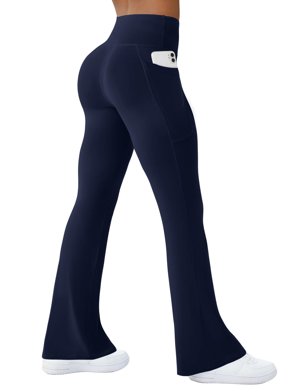 Copyleaf Women's Yoga Pants With Pockets Seamless High-Waist Flare