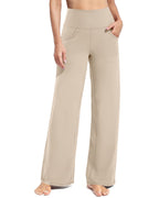 Promover Wide-Leg Trousers For Women With Pockets Light - Light Khaki