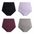 Mama Cotton Women's’s Over The Bump Maternity High Waist Full Coverage Pregnancy Adjustable Waistband (multicolor E 4 Pack, Size-l) Panties