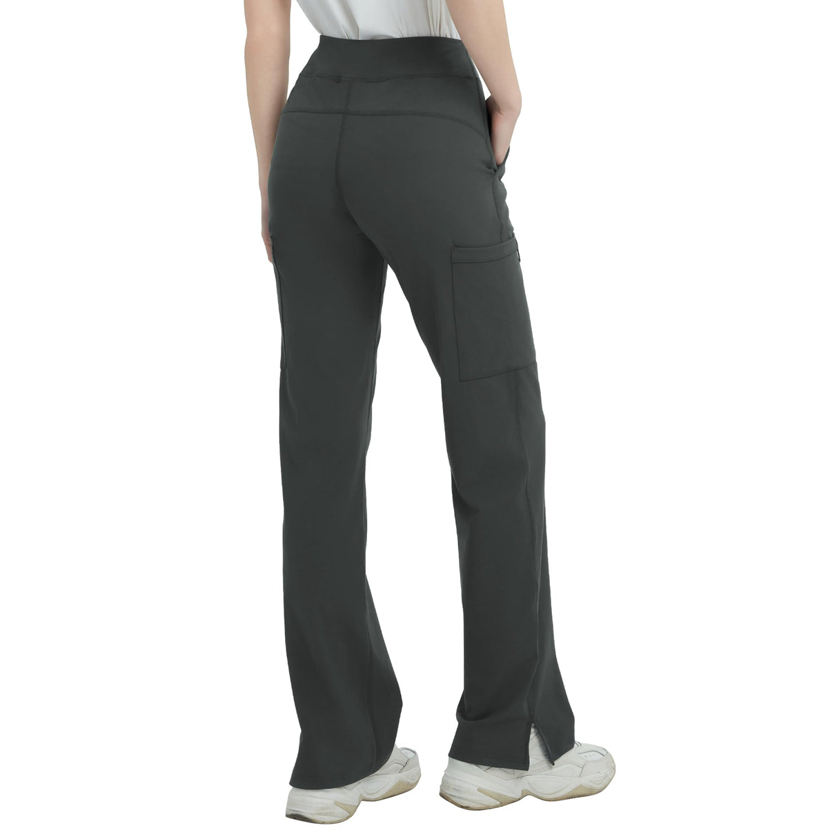 Qbk High-Rise Yoga Scrub Pants Women Straight Wide-Leg - Style 37