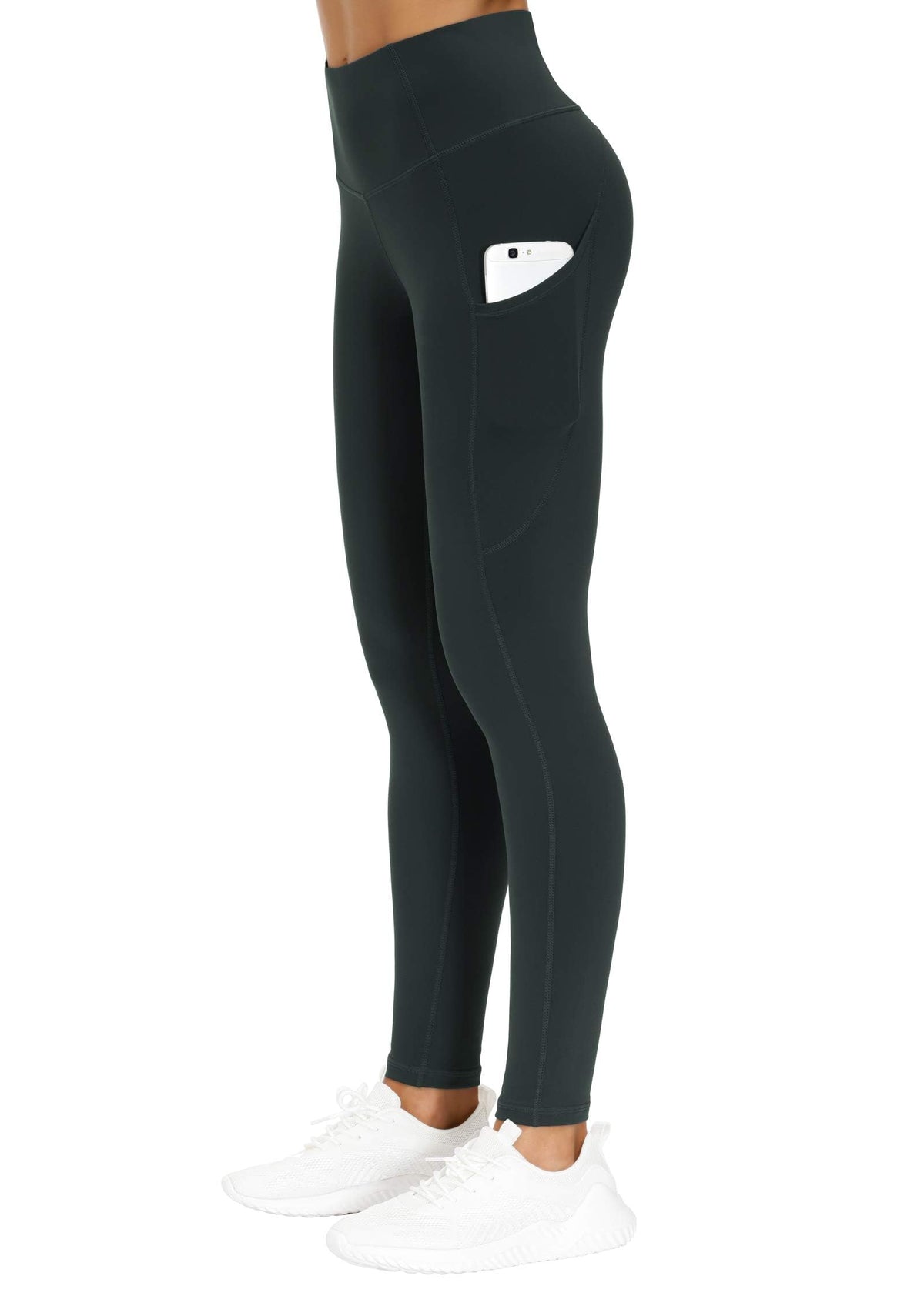 The Gym People Women's Thick High-Waist Yoga Pants - Charcoal Grey