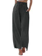 Kissmoda Women's Casual Palazzo Lounge Pants Loose Wide-Leg Yoga