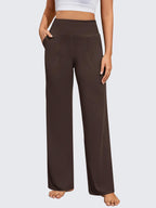 Fireswan Yoga Pants Women High-Waist Wide-Leg With Pockets - Style 9