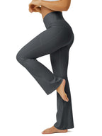 Fohofo Yoga Pants Women Flare Leggings For With Pockets Crossover