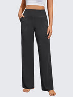 Fireswan Yoga Pants Women High-Waist Wide-Leg With Pockets - Style 12