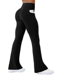 Copyleaf Women's Yoga Pants With Pockets High-Waisted Flare - Size Medium