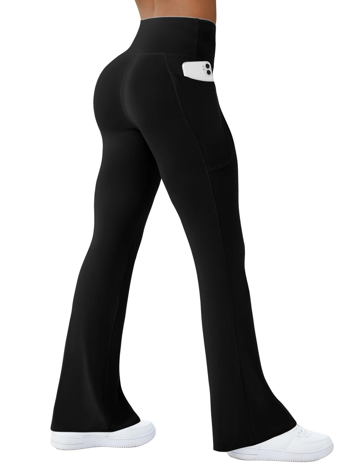 Copyleaf Women's Yoga Pants With Pockets High-Waisted Flare - Size X-Small
