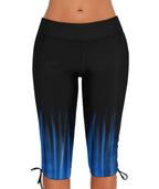 Urchics Women's Plus-Size Rash Guard Capris Long Swim - Style 6