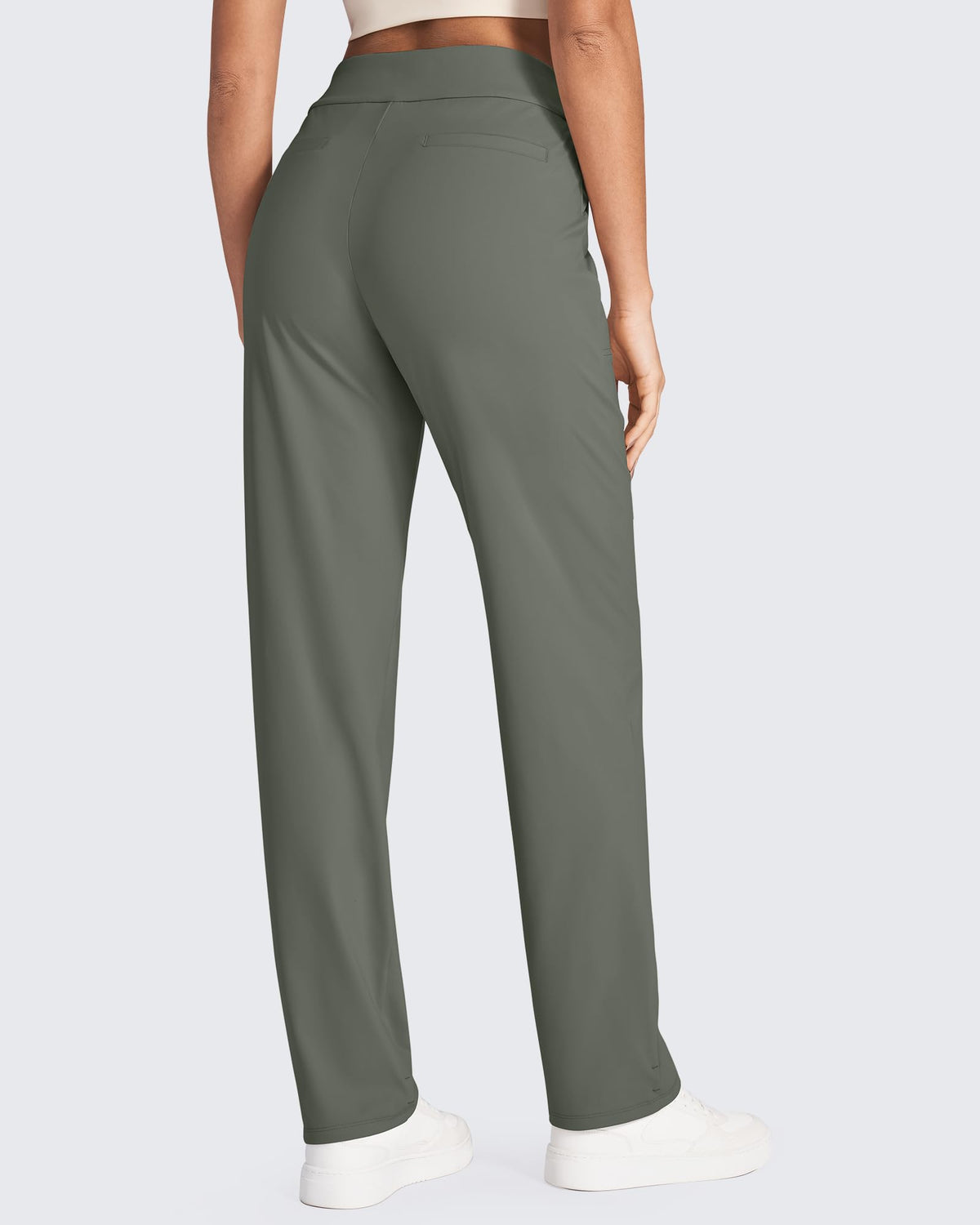 G4free Business Lounge Pants For Women Wide-Leg Gray Sage S Petite
