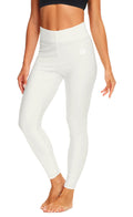 Deerose Womens Full Length Uv Beach Pants High Waisted Rash Guard Pants Quick Dry Surfing Tights White 2XL