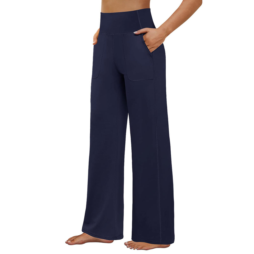 Fireswan Yoga Pants Women High-Waist Wide-Leg With Pockets - Style 7