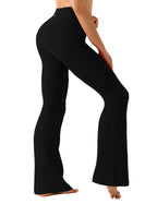 Bubblelime Women Basic Nylon Yoga Bootlegs Black M 35" Inseam Bootcut