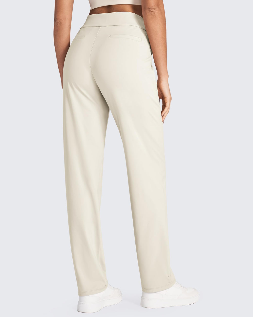 G4free Work Pants Women Dress Trousers With Pockets Workout Ivory Xl