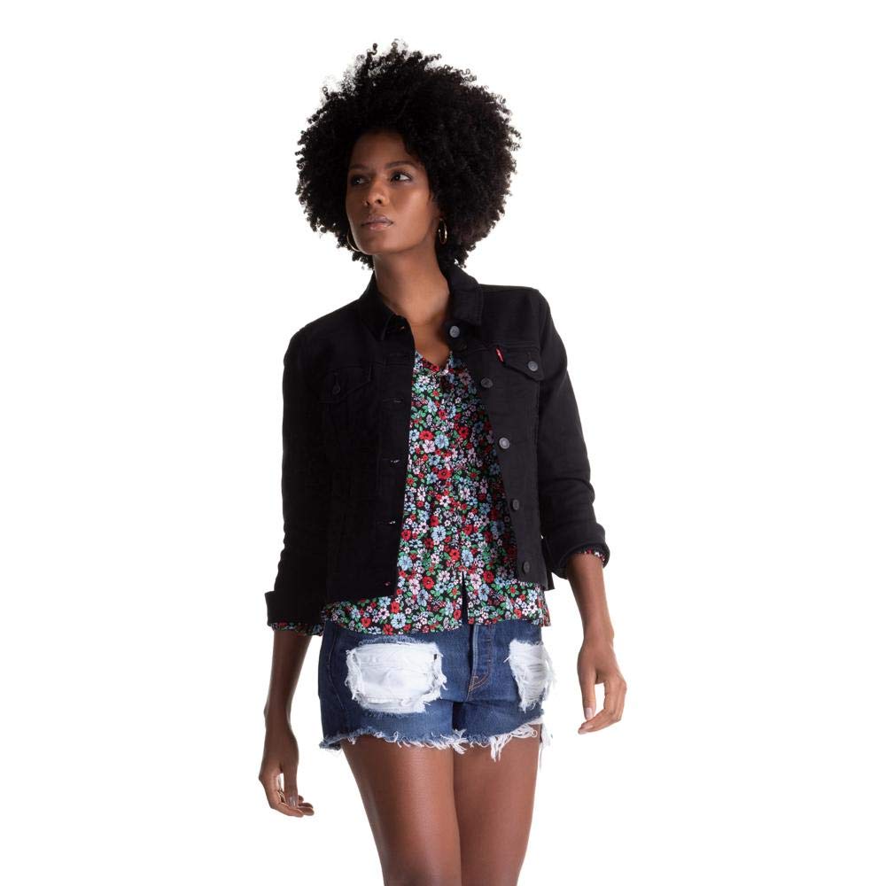 Levi's Women's Original Trucker Jacket, Black And Small Denim