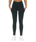 The Gym People Women's Thick High-Waist Yoga Pants - Charcoal Grey