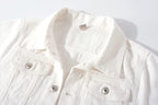 Kedera White Womens Jean Jacket Lightweight Women Classic Trucker Jackets Button Up