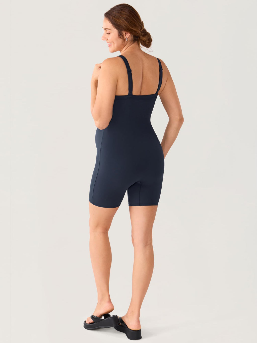Women's Swimsuit Momanda Maternity Bodysuit Shorts 5.5" Twilight Blue