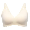 Women's Momcozy for Breastfeeding, Seamless Pregnancy Wireless Classic Jelly Strip Support Cream Nursing Bra