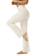 Fohofo Yoga Pants Women Flare Leggings For With Pockets - Khaki