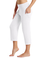 Baleaf Capri Pants For Women With Pockets Capris Wide-Leg White 3xl