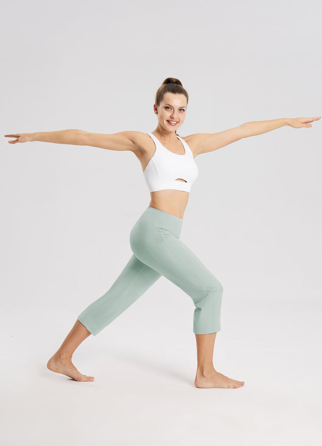 Baleaf Capri Pants For Women With Pockets Capris Wide-Leg Subtle