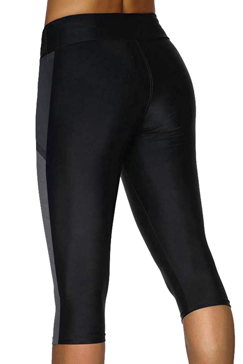Urchics Women's Plus-Size Rash Guard Capris Long Swim - Style 12