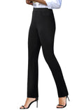 Keriffe Women's Stretchy Yoga Dress Pants Straight-Leg - Style 33