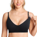 Women's Momanda Seamless for Breastfeeding Black Large Nursing Bra