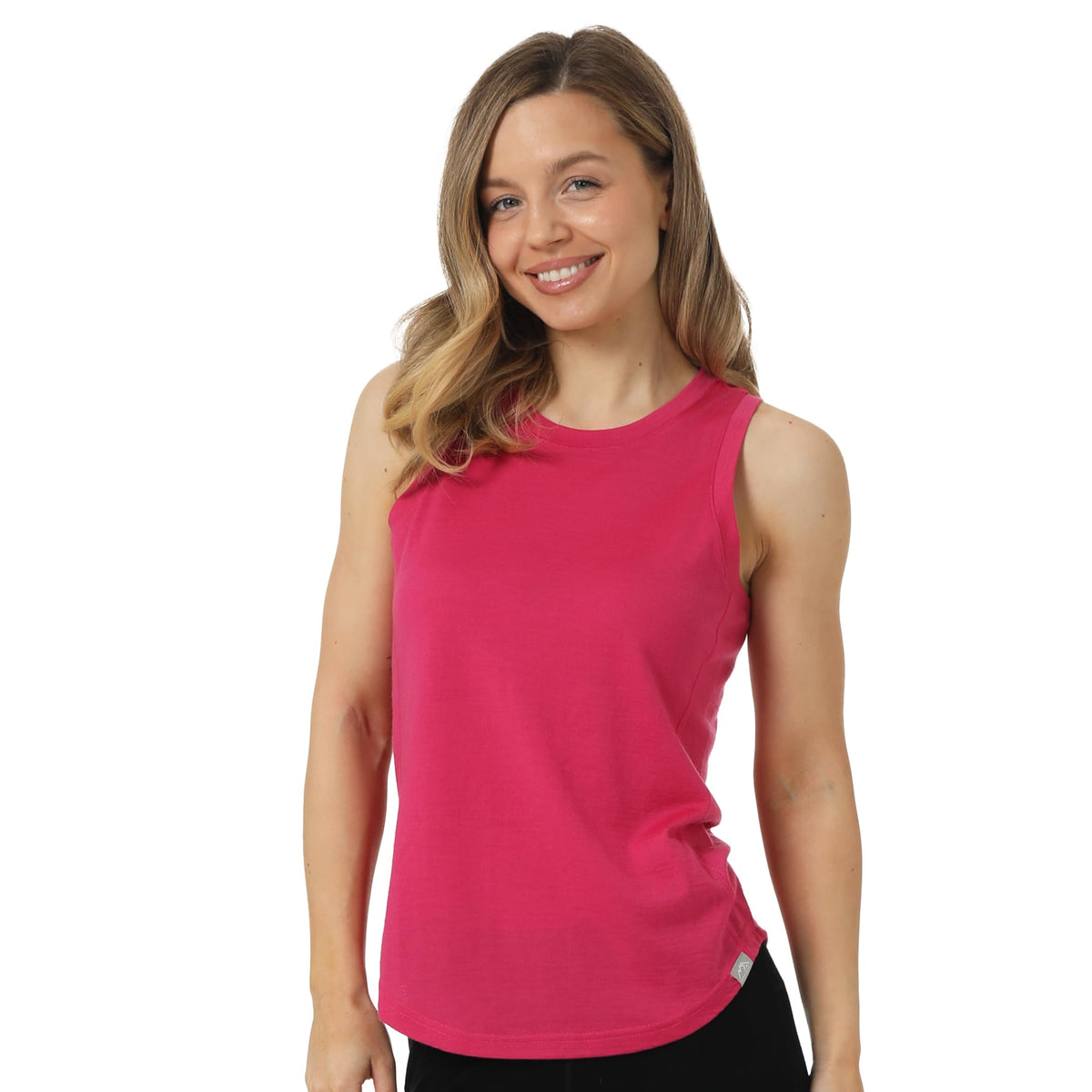 100% Merino Wool Tank Top Women - Active Sleeveless Undershirt Base Layer (Large, H: Purple)