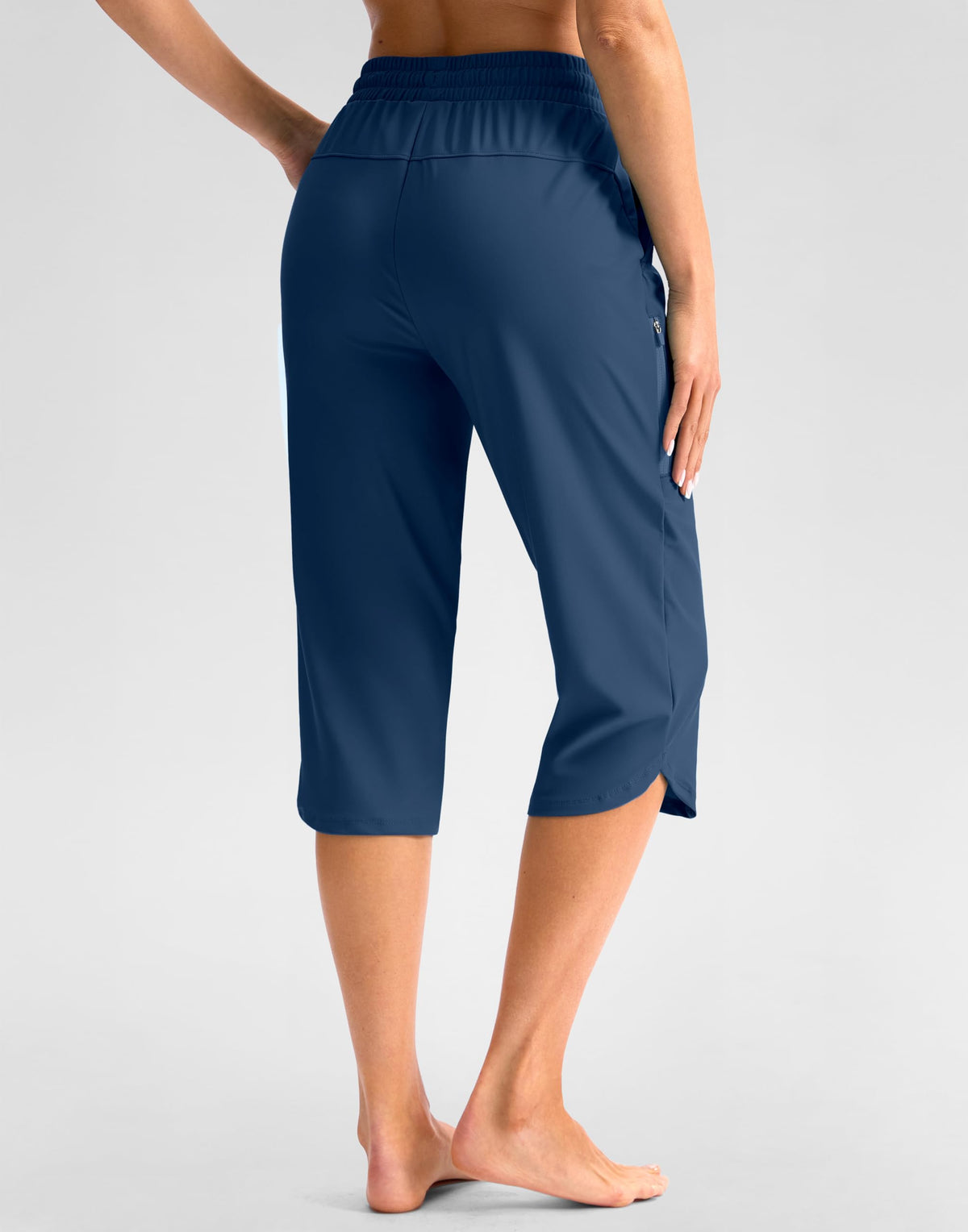 Viodia Women's 18" Modest Swim Capris Pants With Pockets - Style 9