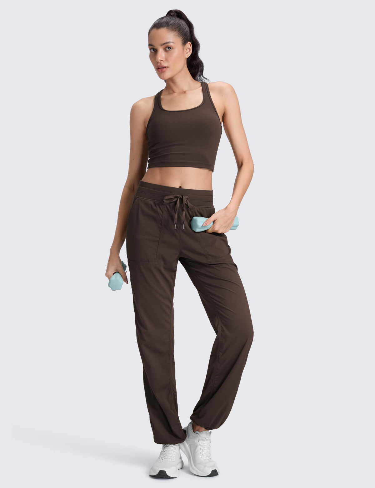 Women's Crz Yoga Ease Line Straight-Leg Pants 32" - Hot Fudge Brown