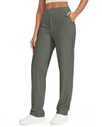G4free Wide-Leg Athletic Pants For Women Work Workout Gray Sage S Tall