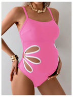 Oyoangle Women's Maternity Swimsuits One-Piece Pregnancy - Size Medium