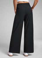 Women's Crz Yoga Drapey Wide-Leg Casual Pants 28" Black Xx-small
