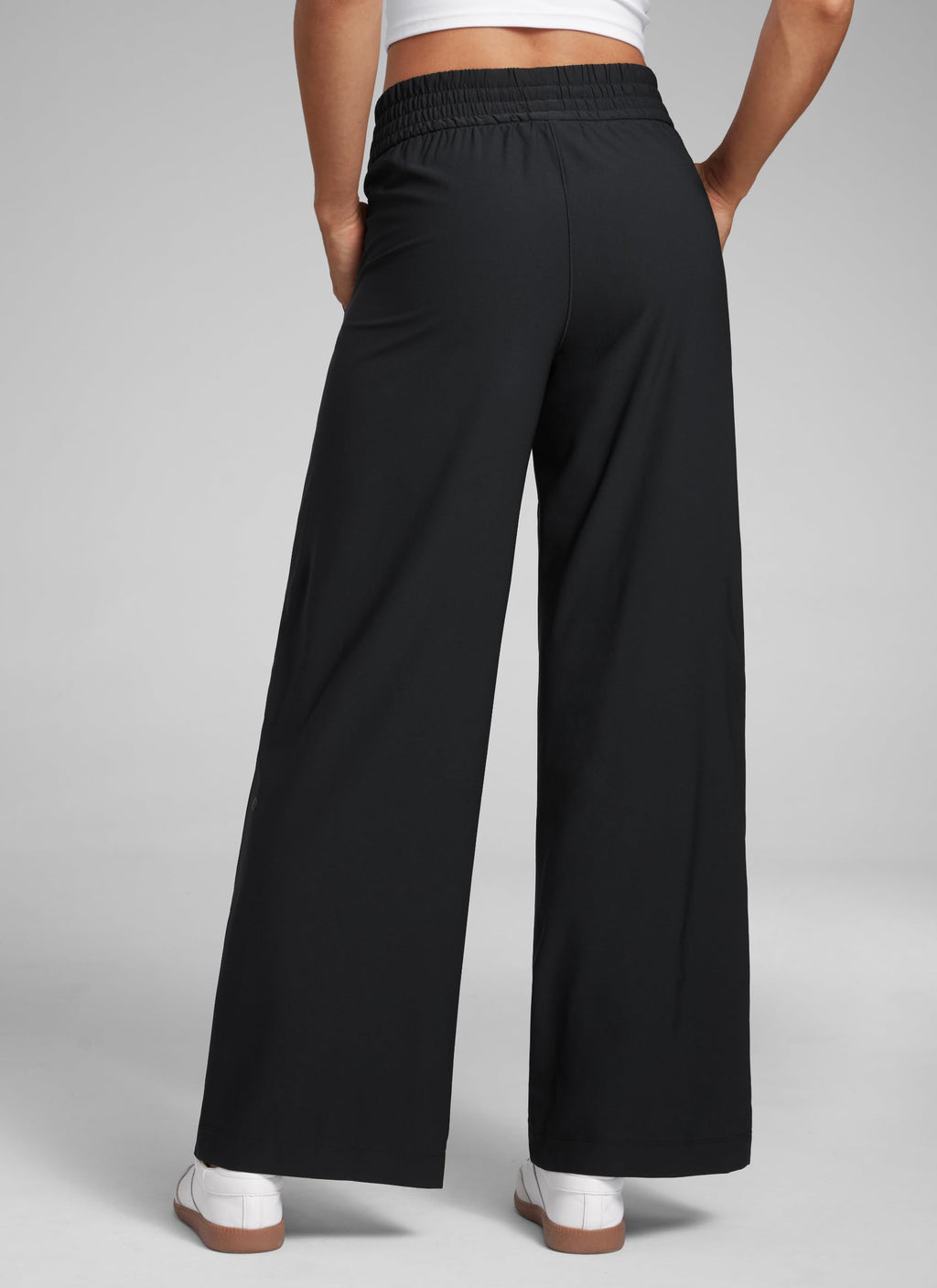 Women's Crz Yoga Drapey Wide-Leg Casual Pants 28" Black X-large