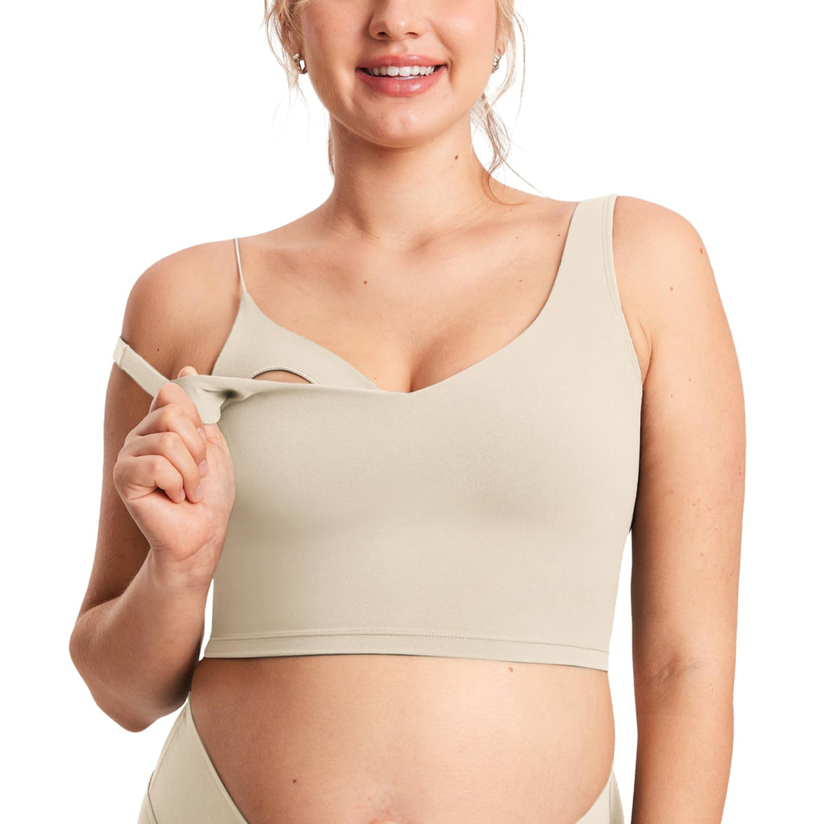 Women's Momanda Longline Sports Mojave Tan X-small Nursing Bra