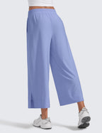 Women's Crz Yoga Lightweight Wide-Leg Crop Pants 25" Periwinkle