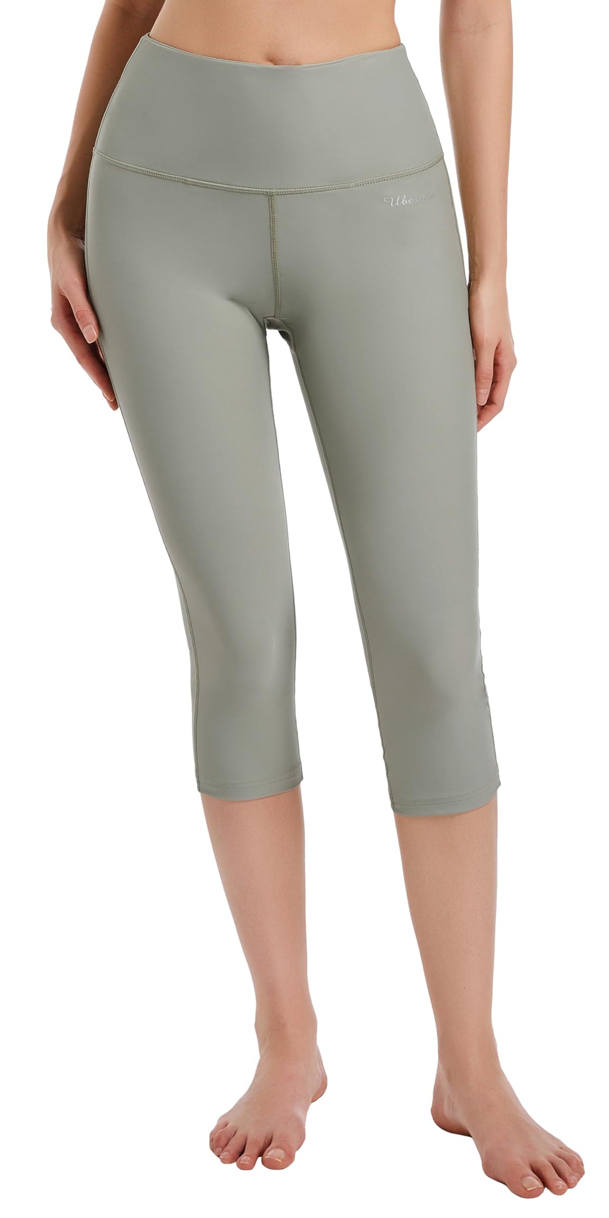 Ubestyle Women's Swim Capris UPF 50+ High-Waist Quick - Light Green