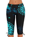 Urchics Women's Plus-Size Rash Guard Capris Long Swim - Style 9