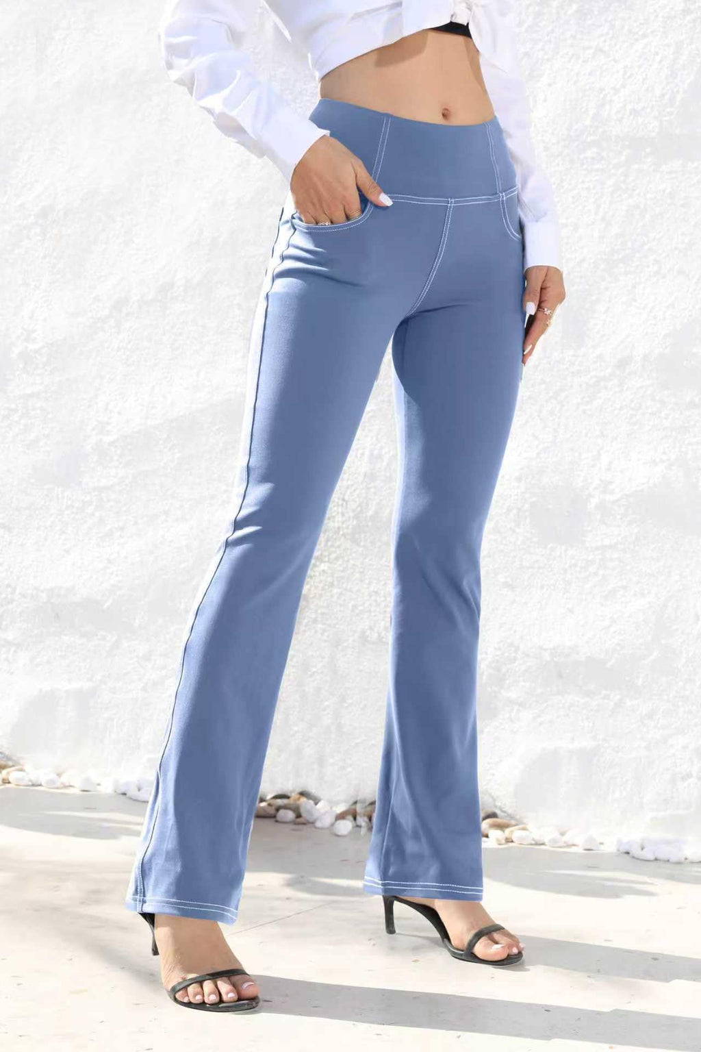 Vooveeya Women's Bootcut Leggings Bootleg Yoga Pants - Style 278